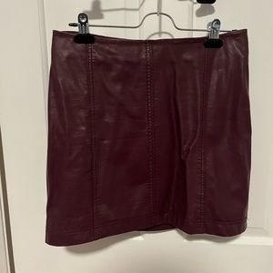 Free People Leather Skirt